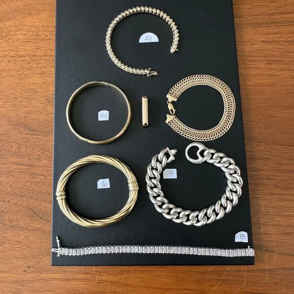 14K WHITE GOLD AND 4 cttw DIAMOND BRACELET 5.75 mm wide - Picture 3 of 5